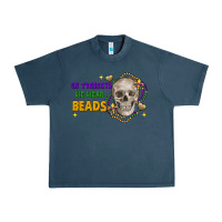 Midnight Navy on tuesdays we wear beads skull Urban Heavy Tee - FaDigitalArtStudio