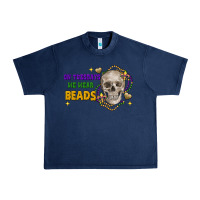 Navy on tuesdays we wear beads skull Urban Heavy Tee - FaDigitalArtStudio