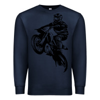 Navy motocross dirt bike design got dirt Premium Sweatshirt - artisFamous