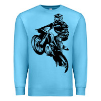 Ocean Blue motocross dirt bike design got dirt Premium Sweatshirt - artisFamous