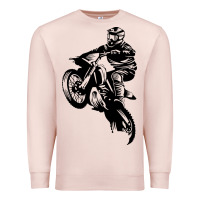 Pale Pink motocross dirt bike design got dirt Premium Sweatshirt - artisFamous