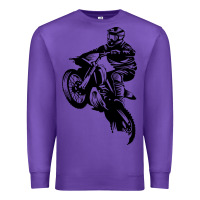 Purple motocross dirt bike design got dirt Premium Sweatshirt - artisFamous