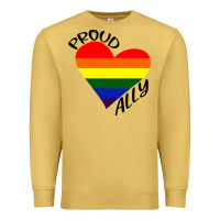 Antique Gold proud ally lgbt heart gay pride month Premium Sweatshirt - artisFamous