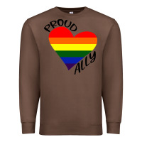 Chestnut proud ally lgbt heart gay pride month Premium Sweatshirt - artisFamous
