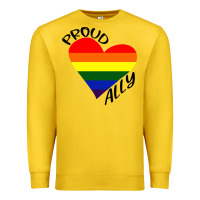 Lemon proud ally lgbt heart gay pride month Premium Sweatshirt - artisFamous