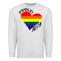 Oatmeal Heather proud ally lgbt heart gay pride month Premium Sweatshirt - artisFamous