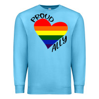 Ocean Blue proud ally lgbt heart gay pride month Premium Sweatshirt - artisFamous