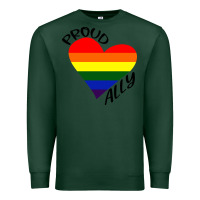 Sports Green proud ally lgbt heart gay pride month Premium Sweatshirt - artisFamous
