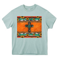 Arona sunflowers cross aztec pattern Heavy Core Tee - Jasminsmagicworld