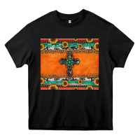 Black sunflowers cross aztec pattern Heavy Core Tee - Jasminsmagicworld