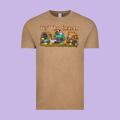 Thanksgiving Tis' The Season With Trucks Bbs Vintage Tee Designed By Bundleandbundleshop