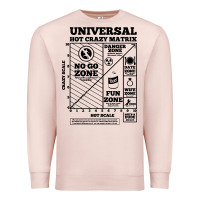 Pale Pink hot crazy matrix matrix Premium Sweatshirt - artisFamous