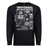 Black hot crazy matrix matrix Premium Sweatshirt - artisFamous
