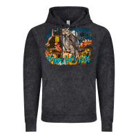 Vintage Black Happy Fall Y'all Owl Vintage Hoodie - LillyAllenDesigns