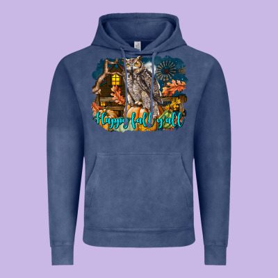 Happy Fall Y'all Owl Vintage Hoodie Designed By Lillyallendesigns