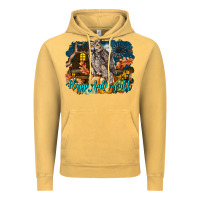 Vintage Mustard Happy Fall Y'all Owl Vintage Hoodie - LillyAllenDesigns