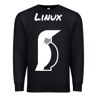 Black linux Premium Sweatshirt - artisFamous