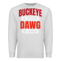 Dove Grey buckeye on saturday Premium Sweatshirt - artisFamous