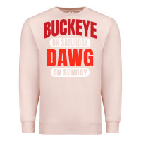 Pale Pink buckeye on saturday Premium Sweatshirt - artisFamous