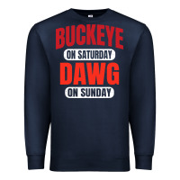 Navy buckeye on saturday Premium Sweatshirt - artisFamous