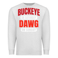 Oatmeal Heather buckeye on saturday Premium Sweatshirt - artisFamous