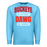 Ocean Blue buckeye on saturday Premium Sweatshirt - artisFamous
