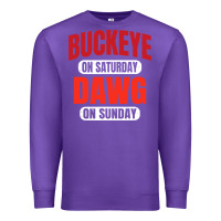 Purple buckeye on saturday Premium Sweatshirt - artisFamous