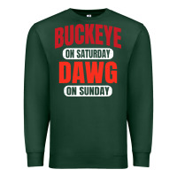 Sports Green buckeye on saturday Premium Sweatshirt - artisFamous