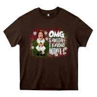 Chocolate Brown the elf omg santa Heavy Core Tee - CowGirlArtShop