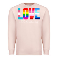 Pale Pink lgbt pride rainbow love lgbtq pride Premium Sweatshirt - artisFamous