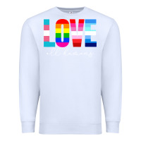 White lgbt pride rainbow love lgbtq pride Premium Sweatshirt - artisFamous