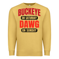 Antique Gold buckeye on saturday Premium Sweatshirt - artisFamous