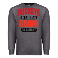 Charcoal Heather buckeye on saturday Premium Sweatshirt - artisFamous