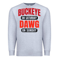 Heather Grey buckeye on saturday Premium Sweatshirt - artisFamous