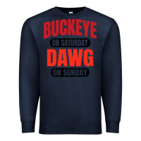 Navy buckeye on saturday Premium Sweatshirt - artisFamous