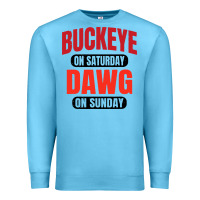 Ocean Blue buckeye on saturday Premium Sweatshirt - artisFamous