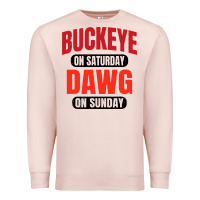Pale Pink buckeye on saturday Premium Sweatshirt - artisFamous