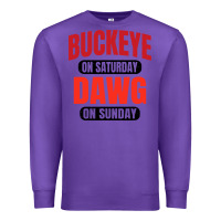 Purple buckeye on saturday Premium Sweatshirt - artisFamous
