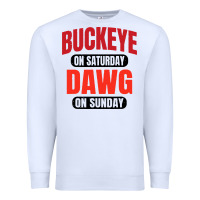 White buckeye on saturday Premium Sweatshirt - artisFamous