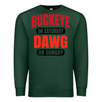 Sports Green buckeye on saturday Premium Sweatshirt - artisFamous