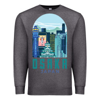 Charcoal Heather Osaka Japan Premium Sweatshirt - artisFamous