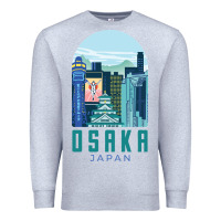 Heather Grey Osaka Japan Premium Sweatshirt - artisFamous