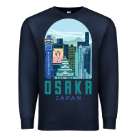 Navy Osaka Japan Premium Sweatshirt - artisFamous