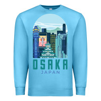 Ocean Blue Osaka Japan Premium Sweatshirt - artisFamous