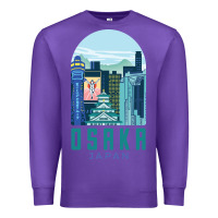 Purple Osaka Japan Premium Sweatshirt - artisFamous