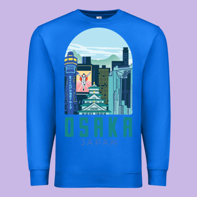 Osaka Japan Premium Sweatshirt Designed By Artisfamous