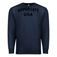Navy upper left usa Premium Sweatshirt - artisFamous