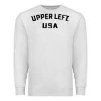 Oatmeal Heather upper left usa Premium Sweatshirt - artisFamous