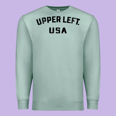 Upper Left Usa Premium Sweatshirt Designed By Artisfamous
