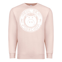 Pale Pink evil dr porkchop Premium Sweatshirt - artisFamous